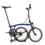 BROMPTON P Line Bolt Blue Lacquer 12-Speed sulankstomas dviratis su vidutinio aukščio vairu